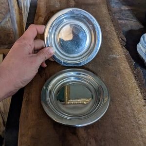 Small silver plates